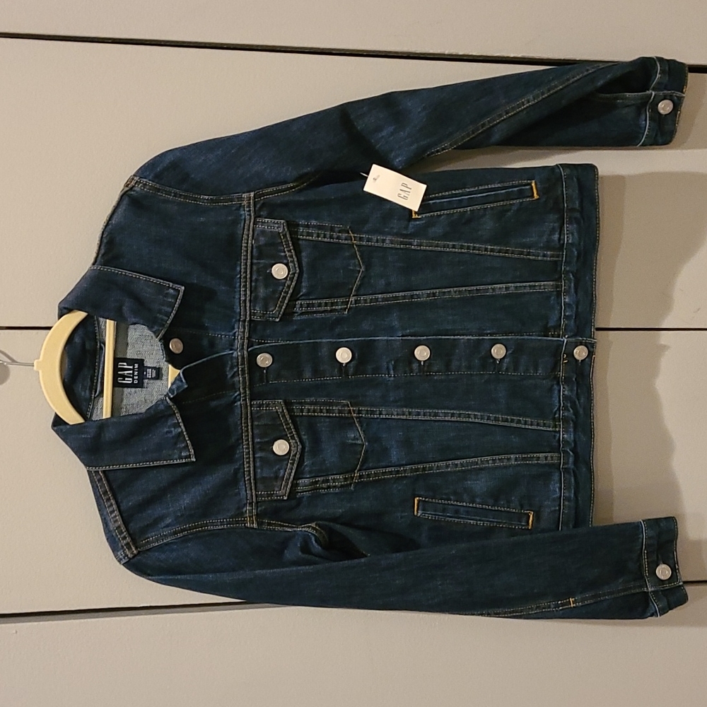 NWT GAP Dark Denim Jean Jacket M